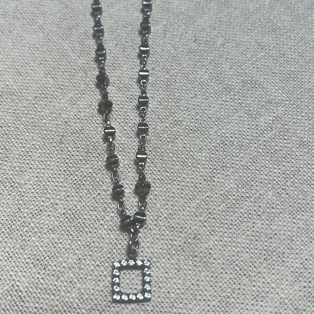 Sabika silver/crystal necklace. Summer 2020